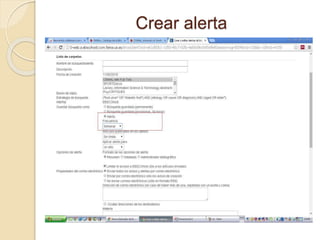 Crear alerta
 
