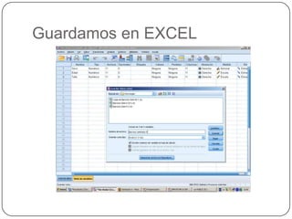 Guardamos en EXCEL
 