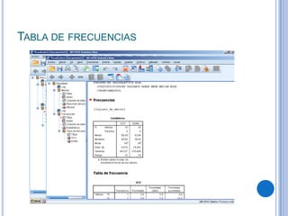 TABLA DE FRECUENCIAS
 