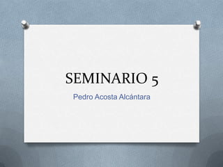 SEMINARIO 5
Pedro Acosta Alcántara
 