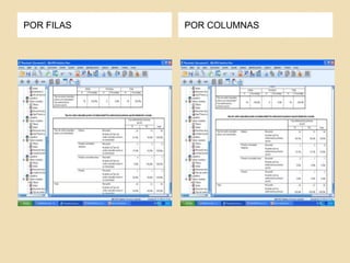 POR FILAS POR COLUMNAS
 
