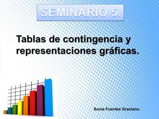 Tablas de contingencia y
representaciones gráficas.
Sonia Fuentes Graciano.
 