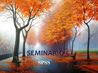 SEMINARIO 5
SPSS
 