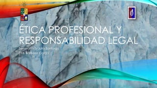ÉTICA PROFESIONAL Y
RESPONSABILIDAD LEGAL
Seminario 5- Julia Sanfurgo
Dra. Bárbara Cerda
 