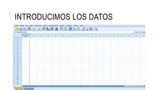 INTRODUCIMOS LOS DATOS
 