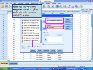 Esta vez las variables
elegidas han sido: ¿Fue
enfermería tu primera
opción?, y sexo.
 