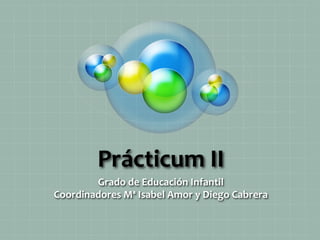 Prácticum	
  II	
  
Grado	
  de	
  Educación	
  Infantil	
  
Coordinadores	
  Mª	
  Isabel	
  Amor	
  y	
  Diego	
  Cabrera	
  
 