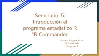 Seminario 5 R y R Commander | PPT