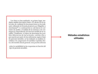 Métodos estadísticos
utilizados
 