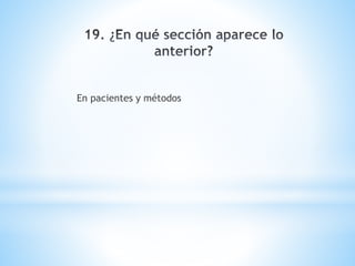 En pacientes y métodos
 