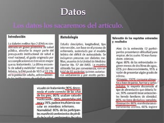 Los datos los sacaremos del artículo.
 