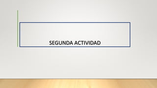 SEGUNDA ACTIVIDAD
 