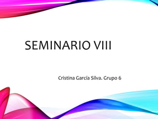 SEMINARIO VIII 
Cristina García Silva. Grupo 6 
 