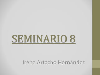 SEMINARIO 8
Irene Artacho Hernández
 