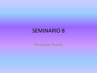 SEMINARIO 8
Penélope Rueda
 
