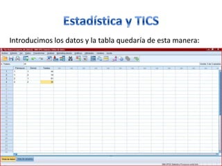 Introducimos los datos y la tabla quedaría de esta manera:
 