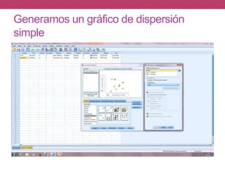 Generamos un gráfico de dispersión
simple
 