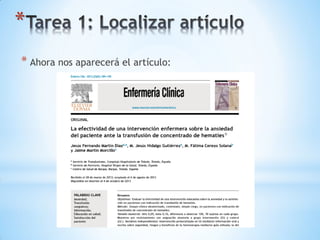 *
* Ahora nos aparecerá el artículo:
 