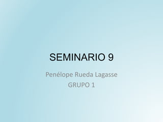 SEMINARIO 9
Penélope Rueda Lagasse
GRUPO 1
 