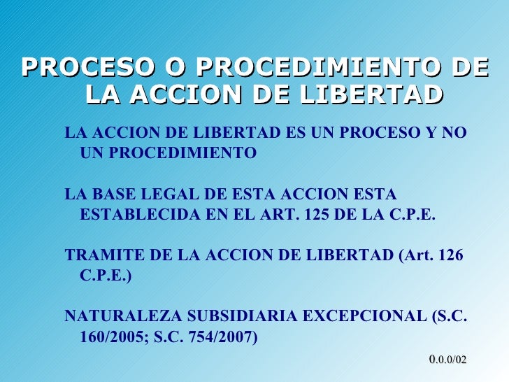 Procedimiento de la Acción de Libertad