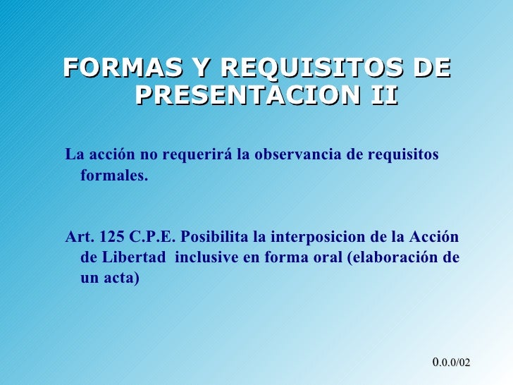 Procedimiento de la Acción de Libertad