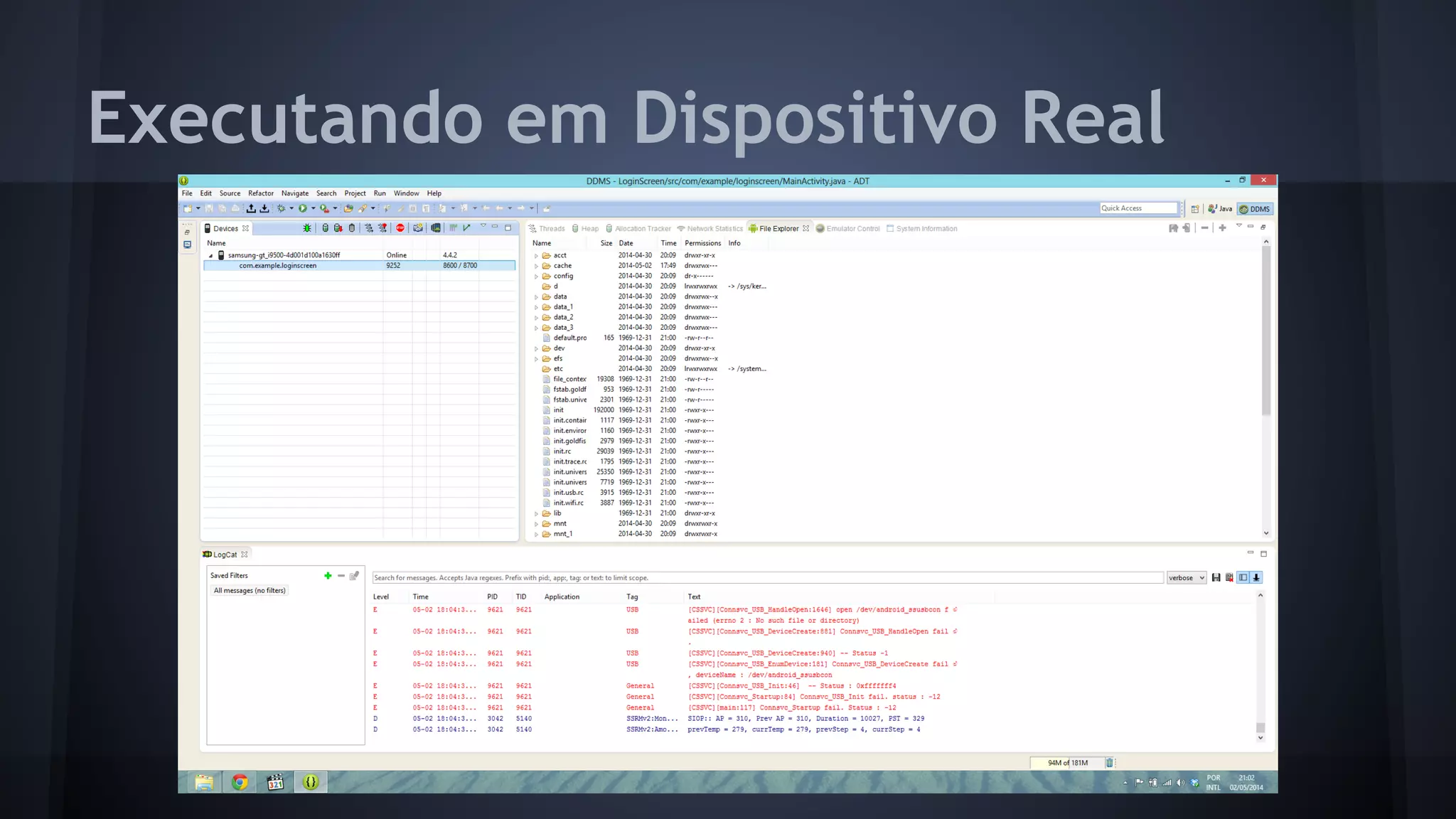 Executando em Dispositivo Real
 