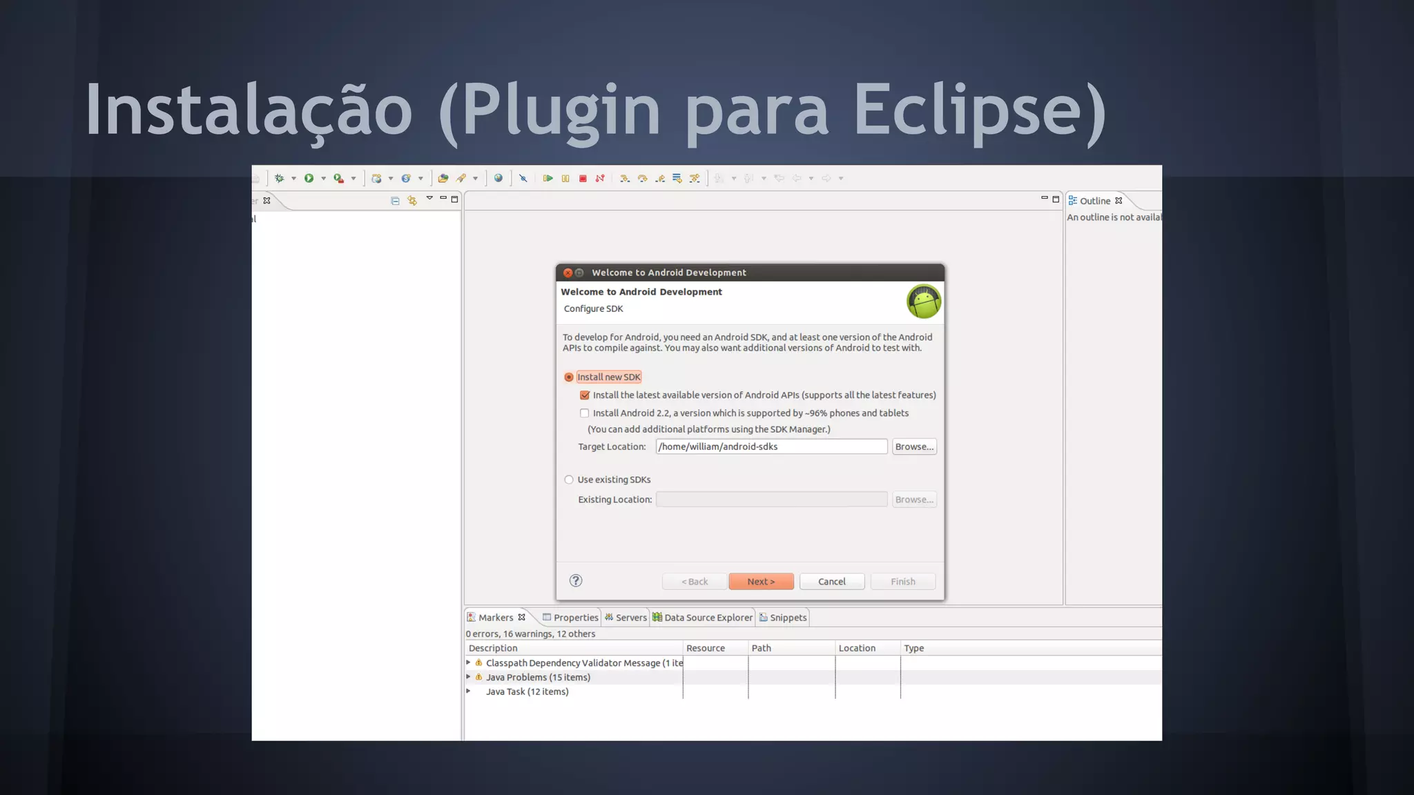 Instalação (Plugin para Eclipse)
 