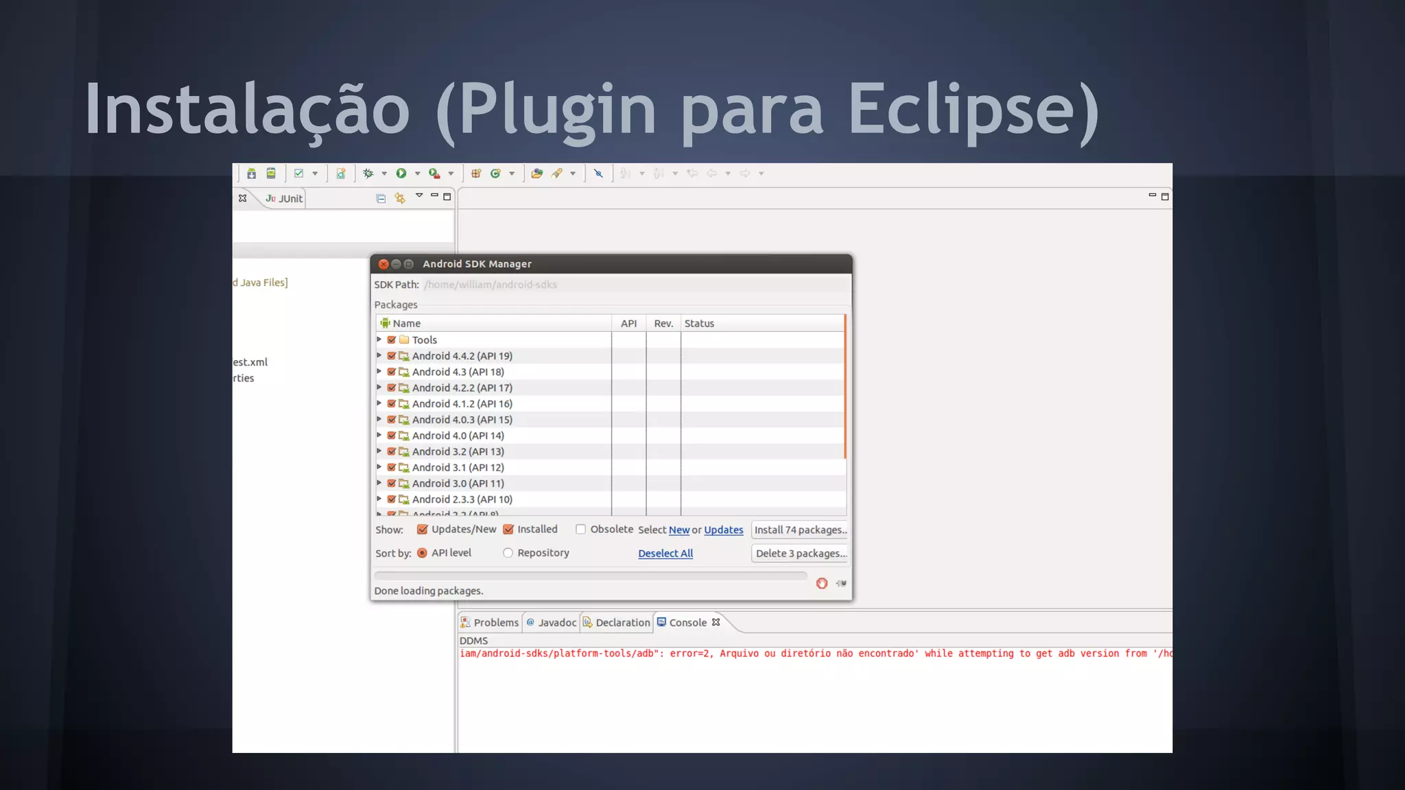 Instalação (Plugin para Eclipse)
 