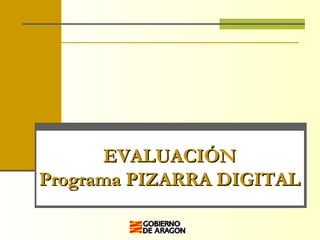 EVALUACIÓN Programa PIZARRA DIGITAL 