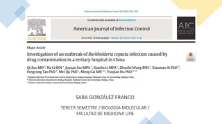 SARA GONZÁLEZ FRANCO
TERCER SEMESTRE / BIOLOGÍA MOLECULAR /
FACULTAD DE MEDICINA UPB
 