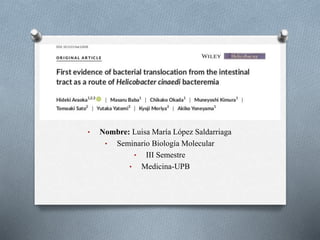 • Nombre: Luisa María López Saldarriaga
• Seminario Biología Molecular
• III Semestre
• Medicina-UPB
 