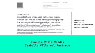 Manuela Villa Valdés
Isabella Villareal Restrepo
Universidad
Pontificia
Bolivariana-Medicina
Tercer Semestre
 