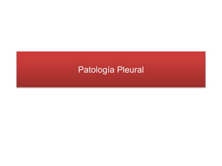Patología Pleural
 