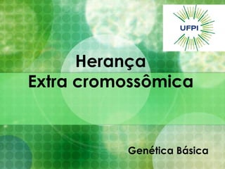 Herança
Extra cromossômica
Genética Básica
 