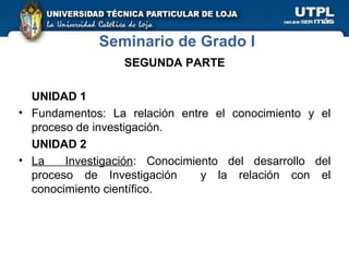 Seminario de grado i | PPT