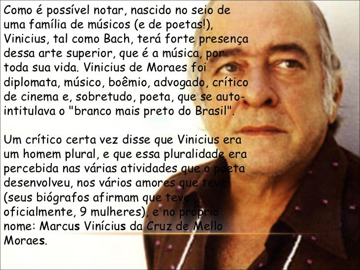 Obras Mais Importantes De Vinicius De Moraes