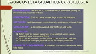 EVALUACION DE LA CALIDAD TECNICA RADIOLOGICA
 