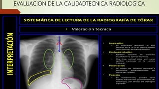 EVALUACION DE LA CALIDADTECNICA RADIOLOGICA
 
