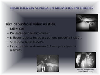 INSUFICIENCIA VENOSA EN MIEMBROS INFERIORESFisiopatologíaHemorreologíaINSUFICIENCIA VENOSA EN MIEMBROS INFERIORESSíntomas Dolor.