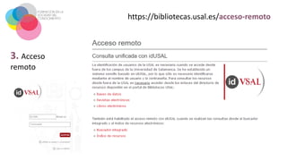 Acceso a los recursos de información electrónicos de la Universidad de Salamanca