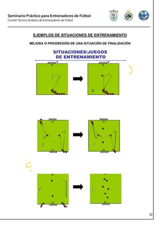 Seminario Práctico para Entrenadores de Fútbol
Comité Técnico Andaluz de Entrenadores de Fútbol



                  EJEMPLOS DE SITUACIONES DE ENTRENAMIENTO

                MEJORA O PROGRESIÓN DE UNA SITUACIÓN DE FINALIZACIÓN

                                 SITUACIONES/JUEGOS
                                  DE ENTRENAMIENTO




                                 SITUACIONES/JUEGOS
                                  DE ENTRENAMIENTO




                                 SITUACIONES/JUEGOS
                                  DE ENTRENAMIENTO




                                                                       52
 