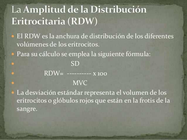 Qu Es Rdw En Sangre Ancho De Distribucin Eritrocitaria