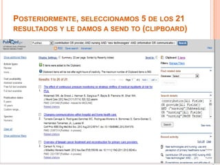POSTERIORMENTE, SELECCIONAMOS 5 DE LOS 21
RESULTADOS Y LE DAMOS A SEND TO (CLIPBOARD)
 