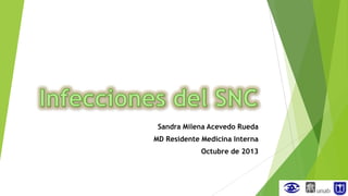 Sandra Milena Acevedo Rueda
MD Residente Medicina Interna
Octubre de 2013

 