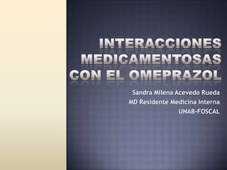Sandra Milena Acevedo Rueda
MD Residente Medicina Interna
UNAB-FOSCAL
 
