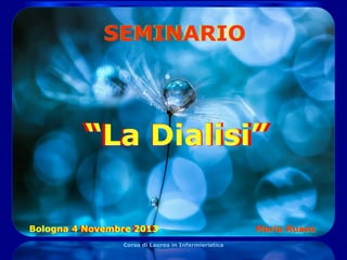 SEMINARIO

Bologna 4 Novembre 2013
Corso di Laurea in Infermieristica

Maria Russo

 