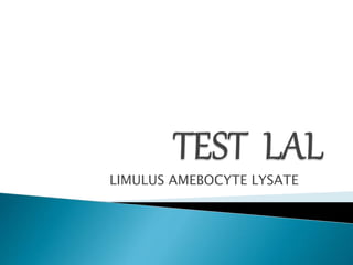 LIMULUS AMEBOCYTE LYSATE
 