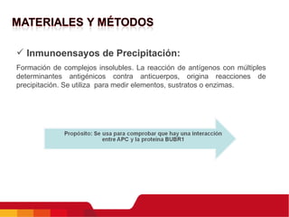 Inmunoensayos de Precipitación: Formación de complejos insolubles. La reacción de antígenos con múltiples determinantes antigénicos contra anticuerpos, origina reacciones de precipitación. Se utiliza  para medir elementos, sustratos o enzimas.  