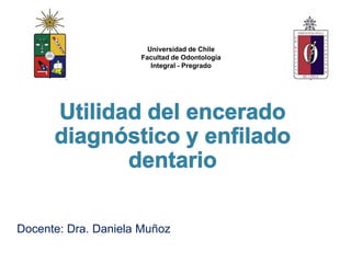 Universidad de Chile
                     Facultad de Odontología
                        Integral - Pregrado




Docente: Dra. Daniela Muñoz
 