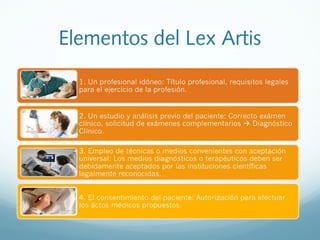 Elementos del Lex Artis
 